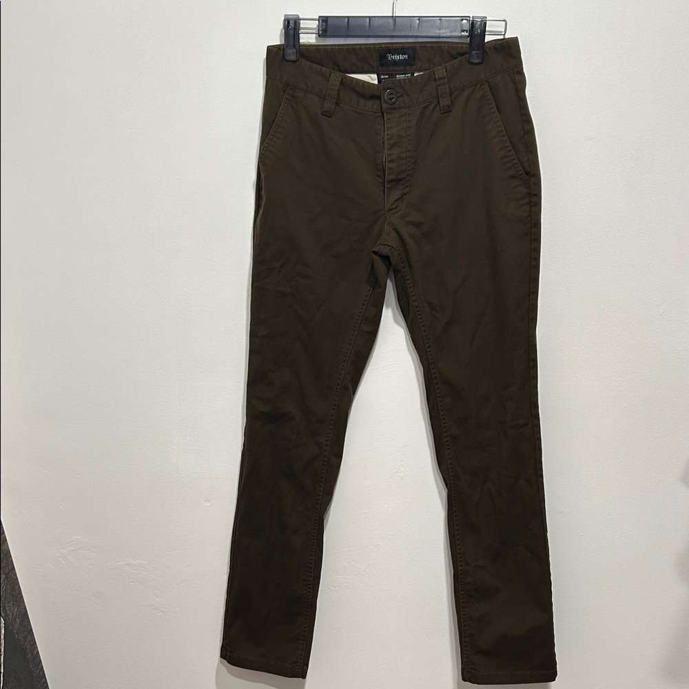 Brixton Men's Olive Brown Chino Pants